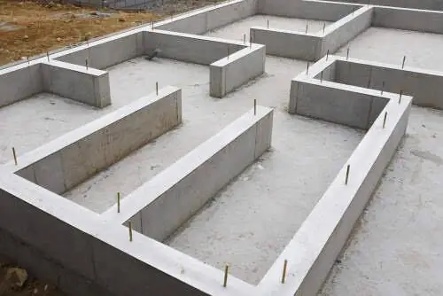 Poured concrete foundation walls for a new home in Halifax, NS